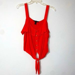 Forever 21 red sleeveless crop top